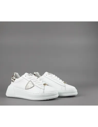 Philippe Model Sneakers Donna New Temple Tres Pelle Bianco Spoiler Animalier Prezzo 340,00