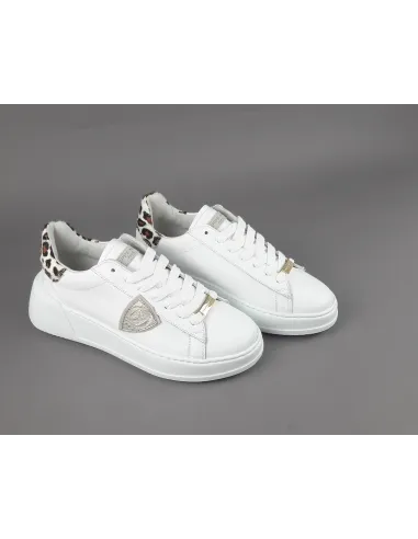 Philippe Model Sneakers Donna New Temple Tres Pelle Bianco Spoiler Animalier Prezzo 340,00