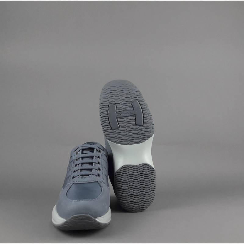 Hogan _ _ Interactive Uomo Nabuk Tela Avion Chiaro H Imbottita Prezzo 390,00