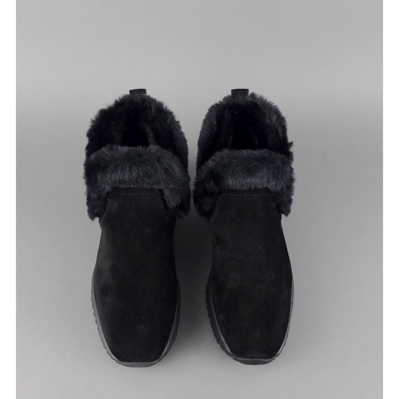 Hogan Stivaletto Interactive Donna Camoscio Nero Profilo Ecopelliccia Prezzo 350,00