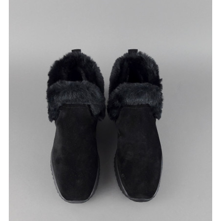 Hogan Stivaletto Interactive Donna Camoscio Nero Profilo Ecopelliccia Prezzo 350,00