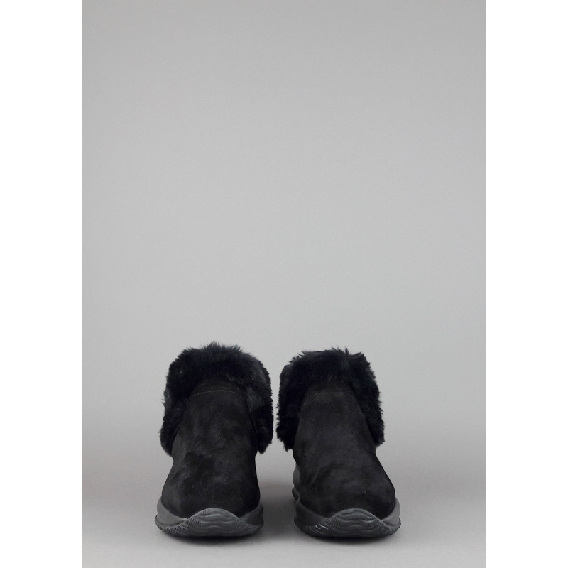 Hogan Stivaletto Interactive Donna Camoscio Nero Profilo Ecopelliccia Prezzo 350,00