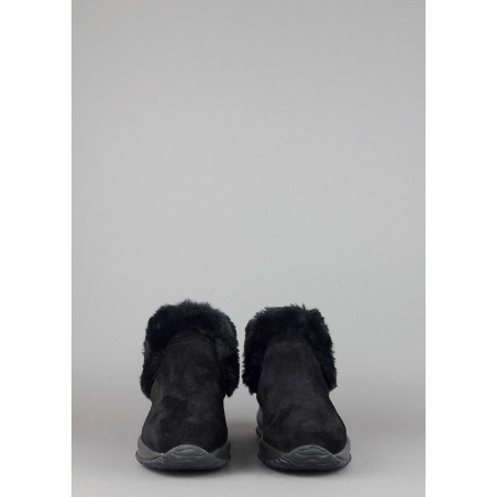 Hogan Stivaletto Interactive Donna Camoscio Nero Profilo Ecopelliccia Prezzo 350,00