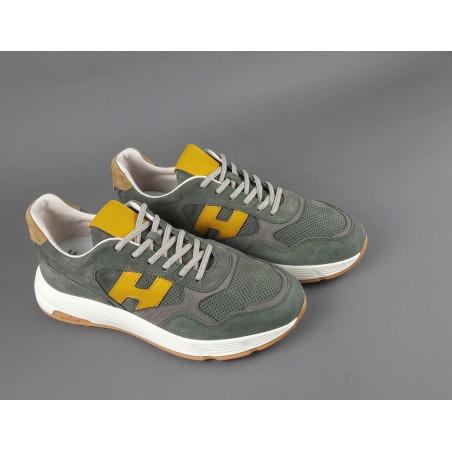 Hogan _ _ Hyperlight Uomo Camoscio Verde Militare H Cucita Pezzo 450,00