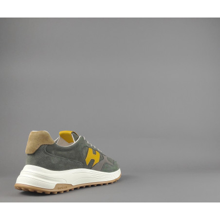 Hogan _ _ Hyperlight Uomo Camoscio Verde Militare H Cucita Pezzo 450,00