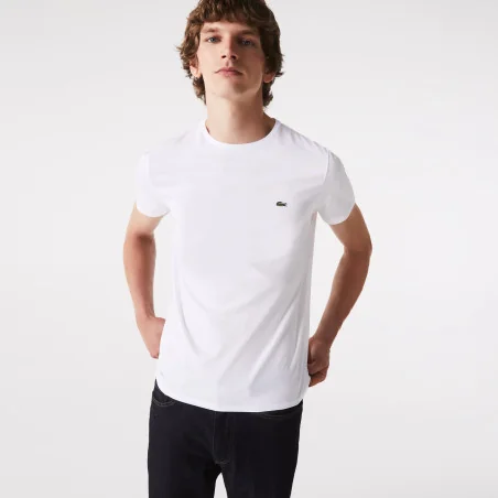 Lacoste T-Shirt Cotone Pima Bianco Prezzo 60,00