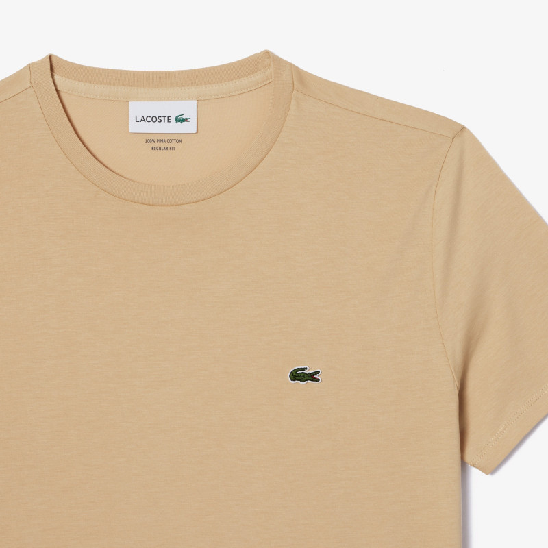 Lacoste T-Shirt Cotone Pima Beige Prezzo 60,00