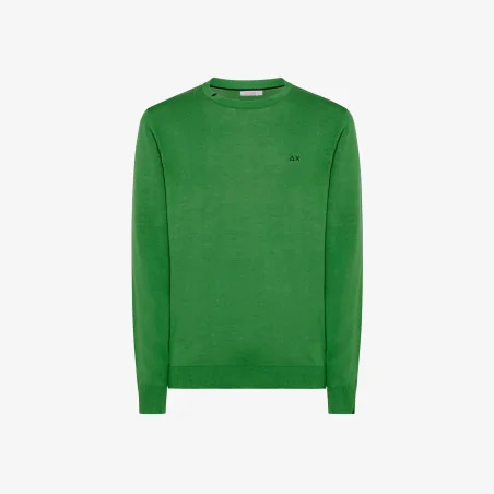 Sun 68 Maglia Uomo Girocollo Cotone Verde Prezzo 100,00