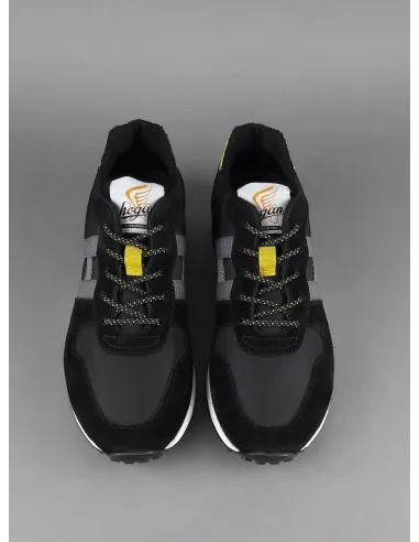 Hogan Sneakers H383 Uomo Camoscio Tela Nero Giallo Pezzo 300,00