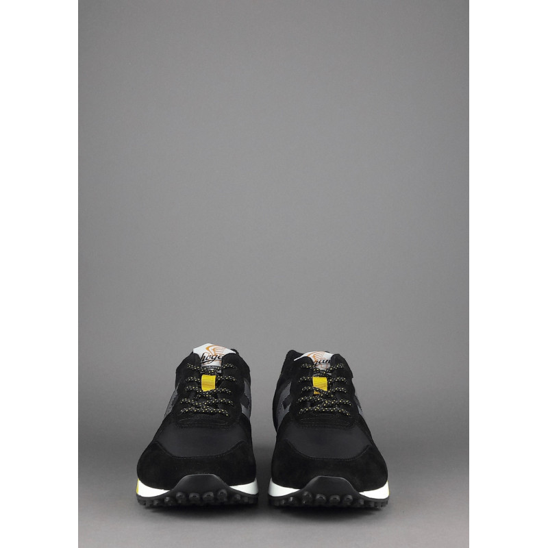 Hogan Sneakers H383 Uomo Camoscio Tela Nero Giallo Pezzo 300,00