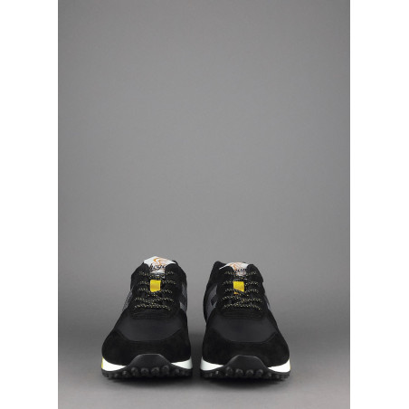 Hogan Sneakers H383 Uomo Camoscio Tela Nero Giallo Pezzo 300,00