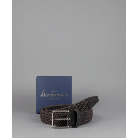 Anderson's _ _ Cintura Uomo Tessuto Elastico Marrone Scuro Prezzo 95,00