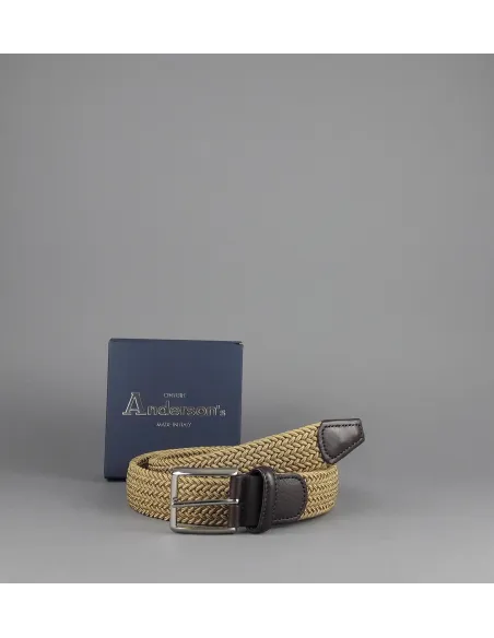 Anderson's Cintura Uomo Tessuto Elastico Beige Prezzo 95,00