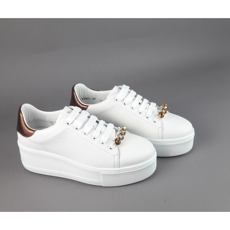 Frau Sneakers Platform Donna Pelle Bianco Prezzo 159,00