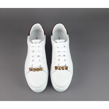 Frau Sneakers Platform Donna Pelle Bianco Prezzo 159,00