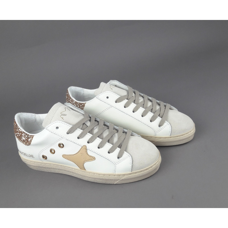 Ama Brand Sneakers Donna Snk Pelle Bianco Prezzo 198,00