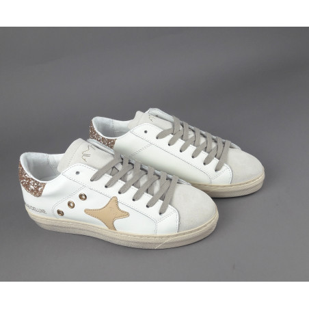 Ama Brand Sneakers Donna Snk Pelle Bianco Prezzo 198,00