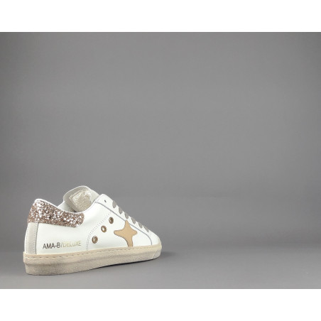 Ama Brand Sneakers Donna Snk Pelle Bianco Prezzo 198,00