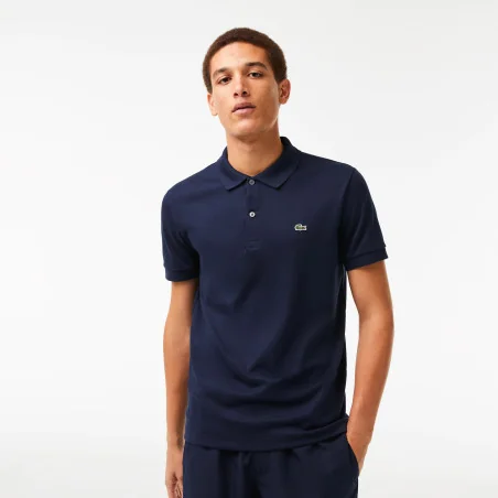 Lacoste _ _ Polo Uomo In Cotone Pima Blu Scuro Prezzo 95,00