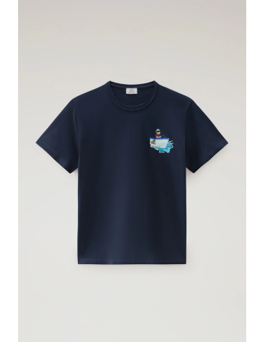 Woolrich _ _ T-Shirt Cotone Con Stampa Sul Petto Prezzo 70,00