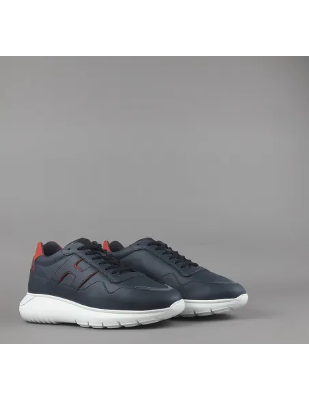 Hogan /// Interactive3 Uomo Pelle Blu Scuro H Cucita Prezzo 390,00