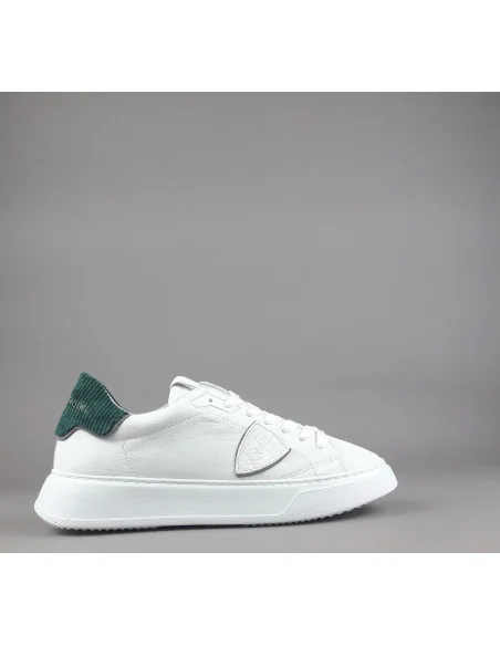 Philippe Model /// Sneakers Uomo New Temple Pelle Bianco Spoiler Velluto Prezzo 340,00