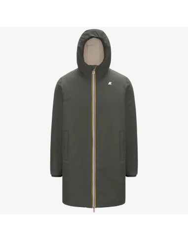 K-Way /// Giubbino Uomo Jacob Warm Reversibile Nylon Stretch Verde Militare Prezzo 310,00