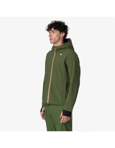 K-Way /// Giubbino Corto Uomo Jacko Bonded Verde Militare Prezzo 310,00