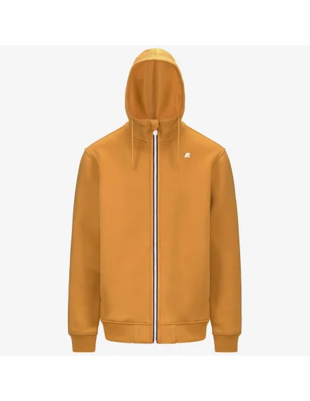 K-Way /// Felpa Giacca Uomo Rainer Scuba Stretch Giallo Ocra Prezzo 150,00