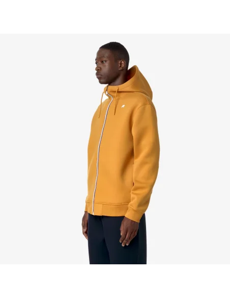 K-Way /// Felpa Giacca Uomo Rainer Scuba Stretch Giallo Ocra Prezzo 150,00