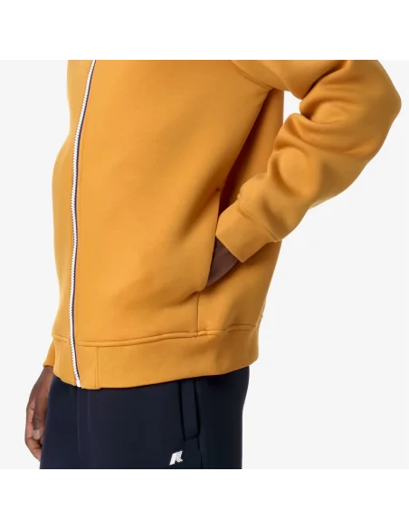K-Way /// Felpa Giacca Uomo Rainer Scuba Stretch Giallo Ocra Prezzo 150,00