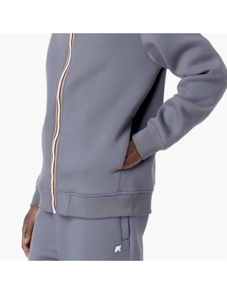 K-Way /// Felpa Giacca Uomo Rainer Scuba Stretch Avion Chiaro Prezzo 150,00