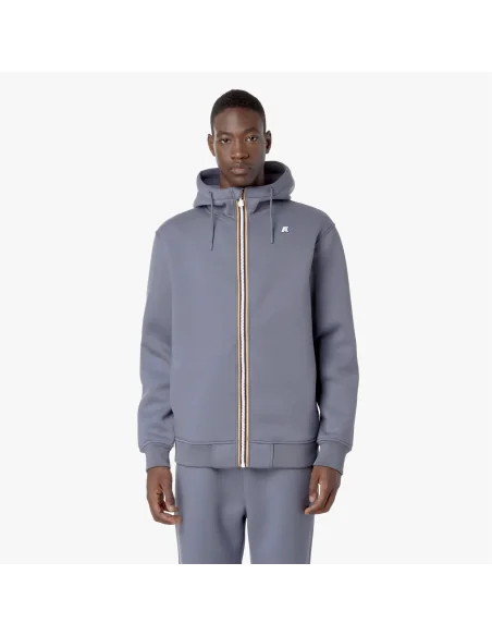 K-Way /// Felpa Giacca Uomo Rainer Scuba Stretch Avion Chiaro Prezzo 150,00