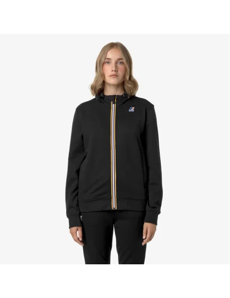 K-Way /// Felpa Giacca Unisex Arroux Misto Cotone Nero Prezzo 110,00