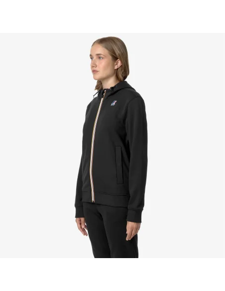K-Way /// Felpa Giacca Unisex Arroux Misto Cotone Nero Prezzo 110,00