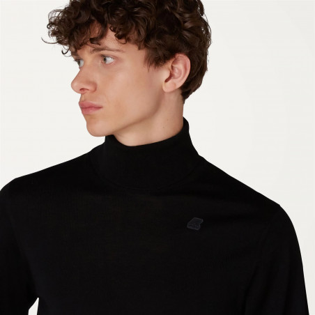K-Way /// Maglia Collo Alto Uomo Henry Nero Prezzo 140,00