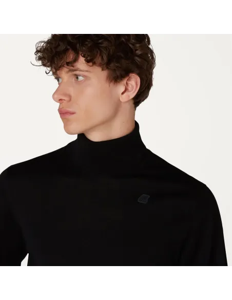 K-Way /// Maglia Collo Alto Uomo Henry Nero Prezzo 140,00