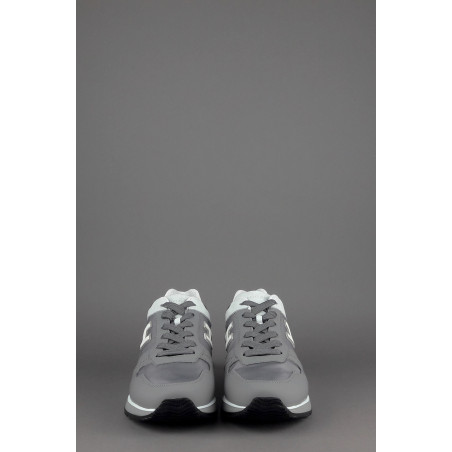 Hogan Sneakers H321 Uomo Pelle Gommata Tela Nabuk Grigio Bianco Giallo Prezzo 320,00