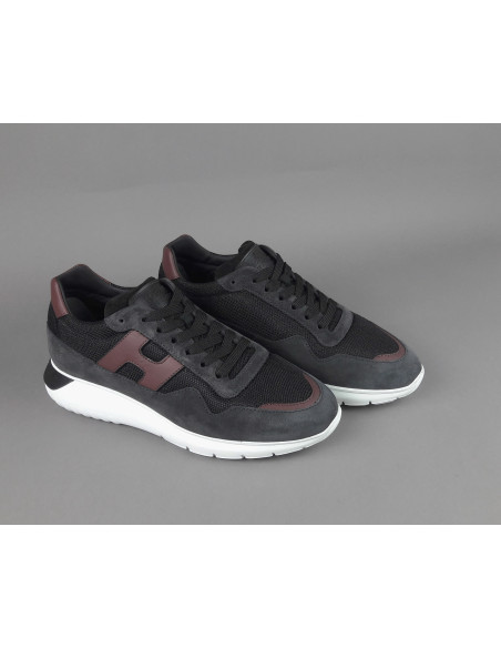 Hogan /// Interactive3 Uomo Camoscio Tela Antracite H Cucita Prezzo 360,00