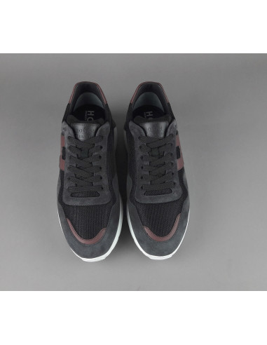 Hogan /// Interactive3 Uomo Camoscio Tela Antracite H Cucita Prezzo 360,00