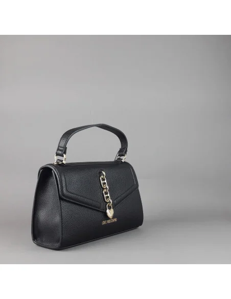 Love Moschino /// Borsa A Mano Donna Pu Nero Prezzo 185,00