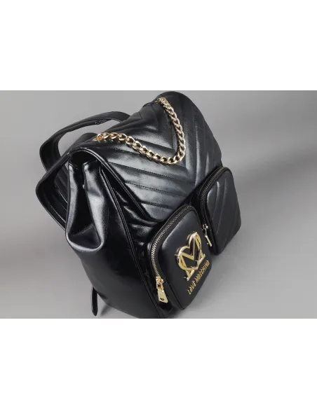 Love Moschino /// Zaino Donna Pu Spazzolato Nero Prezzo 225,00
