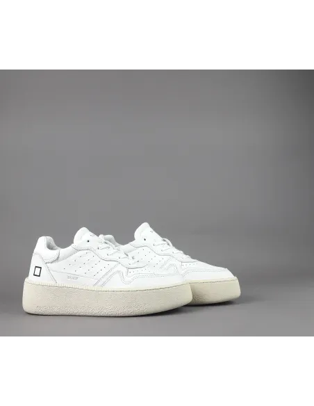 D.A.T.E. /// Step Sneakers Donna Pelle Bianco Prezzo 195,00