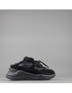D.A.T.E. /// Fuga Sneakers Sabot Donna Camoscio E Tela Nero Prezzo 220,00