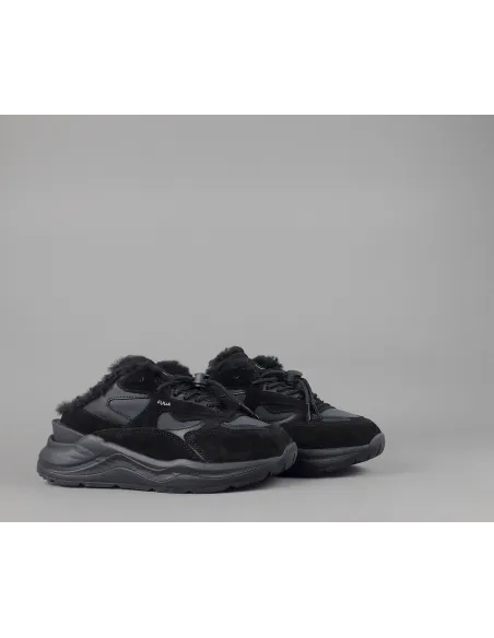 D.A.T.E. /// Fuga Sneakers Sabot Donna Camoscio E Tela Nero Prezzo 220,00