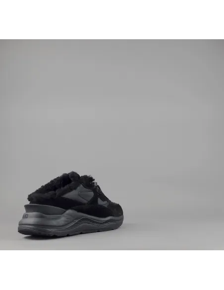 D.A.T.E. /// Fuga Sneakers Sabot Donna Camoscio E Tela Nero Prezzo 220,00