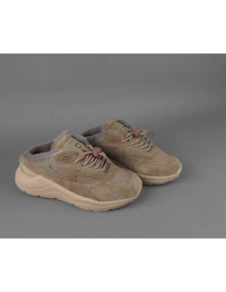D.A.T.E. /// Fuga Sneakers Sabot Donna Camoscio E Tela Fango Prezzo 220,00