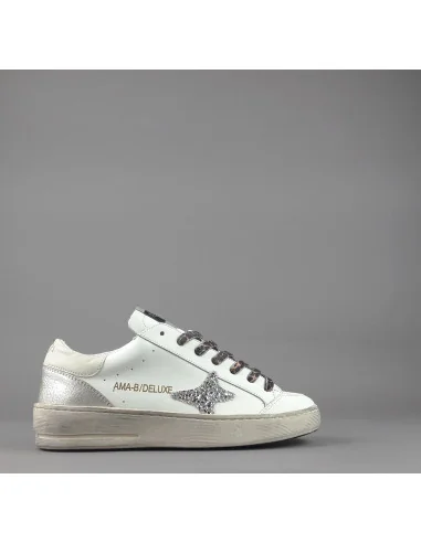 Ama Brand /// Sneakers Donna Slam Pelle Bianco Prezzo 205,00