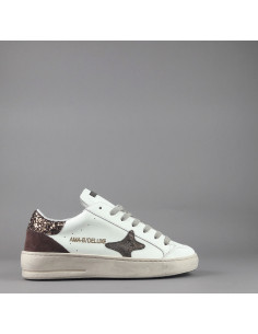 Ama Brand /// Sneakers Donna Slam Pelle Bianco Spoiler Glitter Prezzo 199,00