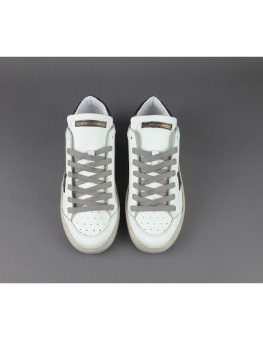 Ama Brand /// Sneakers Donna Slam Pelle Bianco Spoiler Glitter Prezzo 199,00